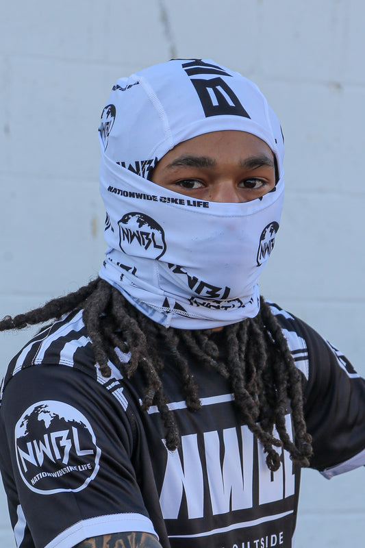 White All Over Nationwide Bike Life Logo Mask